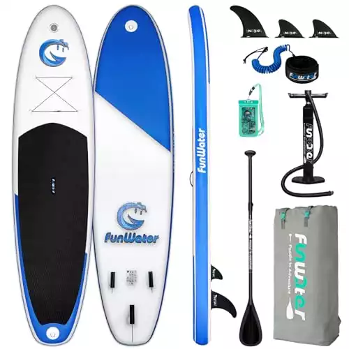 SereneLife Inflatable Stand Up Paddle Board (6 Inches Thick) with Premium  SUP Accessories & Carry Bag, Wide Stance, Bottom Fin for Paddling, Surf  Control, Non-…