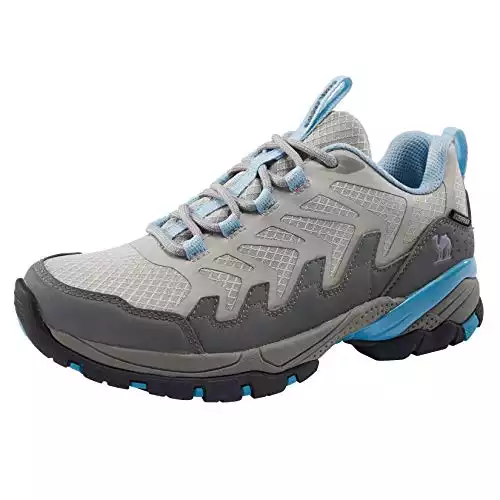 CAMELSPORTS Women's Hiking Shoes Waterproof Lightweight Trail Running Shoes Non-Slip Breathable Outdoor Sneakers for Trekking Walking Grey