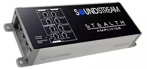 Soundstream ST5.1300D, 1300W 5 Channel Full Range Car Stereo Amplifier, 5 CH Class D Mirco Compact Amp w/Sub Ch