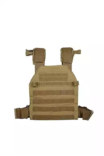 Greencity Weight Vest Adjustable Strength and Endurance Training, Tactical Vest Quick Release with Molle System, Fitness Workouts, Running