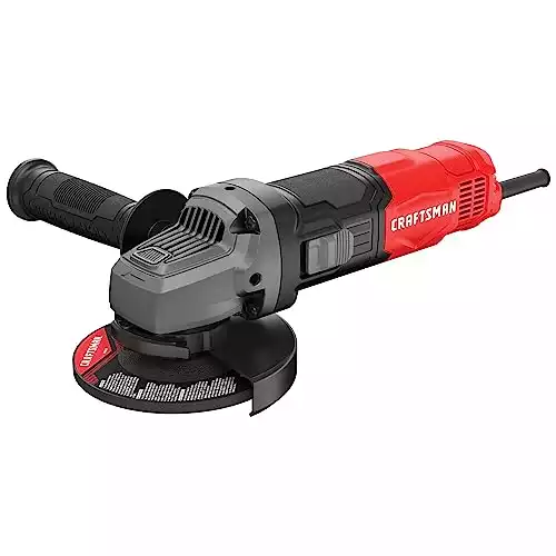 CRAFTSMAN Small Angle Grinder Tool 4-1/2 inch, 6 Amp, 12,000 RPM, Corded (CMEG100)